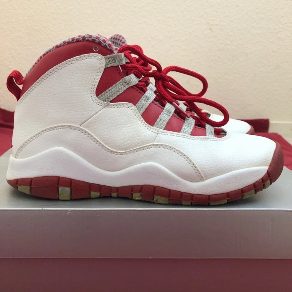 Air Jordan 10 white/red steel (GS)